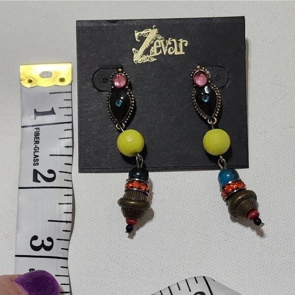TRESKA Art Deco Vibes beaded dangle earrings new!!! - Picture 4 of 4